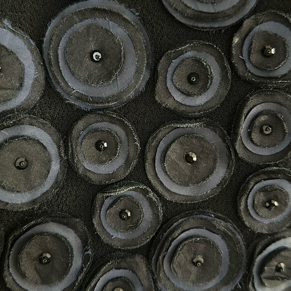 Oscar de la Renta Vintage Wool-Crepe Embellished Pencil Skirt - Picture 3 of 6